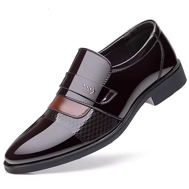 Mens casual leather shoes Mens casual leather shoes for business formal wear Fion multi-functional business and wedding shoes Y250731