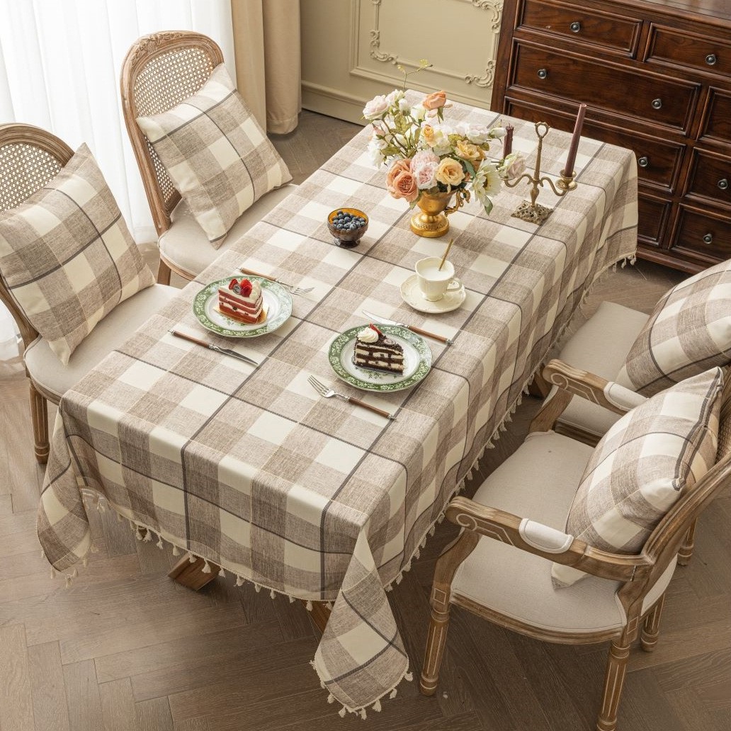YL-36858 imitation linen printed tablecloth waterproof and oil-proof washable Bohemian ethnic style table cloth rectangular coffee table desk