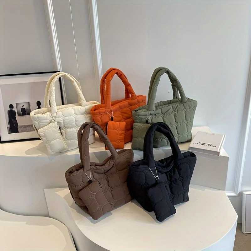 2023 Autumn and Winter Womens Down Style Tote Bag Handbag Key Bag Accessories Soft Large Capacity Go Shopping Campus Y250730