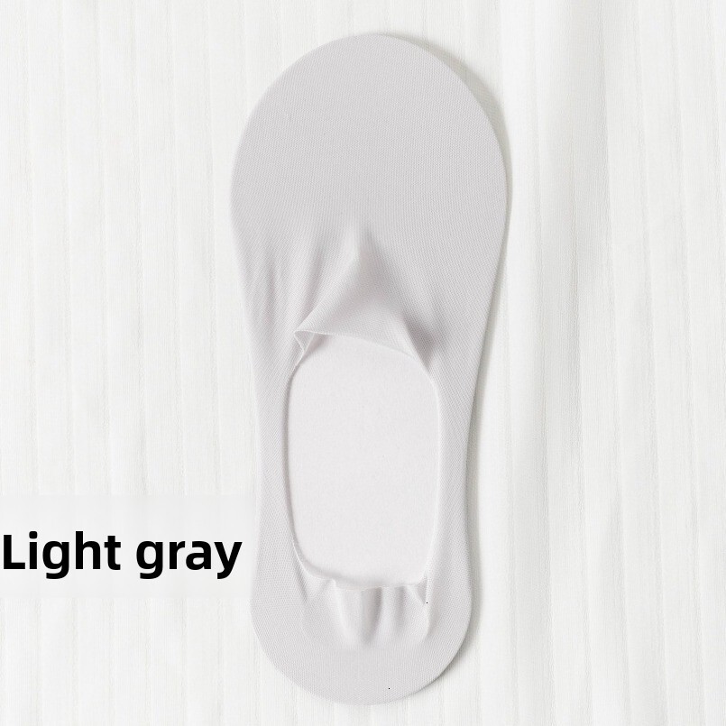 Women's Boat Ultra-Thin Cotton Sole Shallow Invisible Socks Ladies Silicone Non-Slip No-Slip Ice Silk Summer