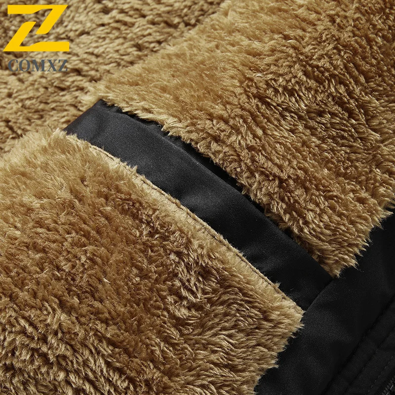 Workwear Vest Men Autumn Winter Outdoor Multi Pocket Fishing Windproof Fleece Lined Waistcoat Casual Sleeveless Jacket 250730