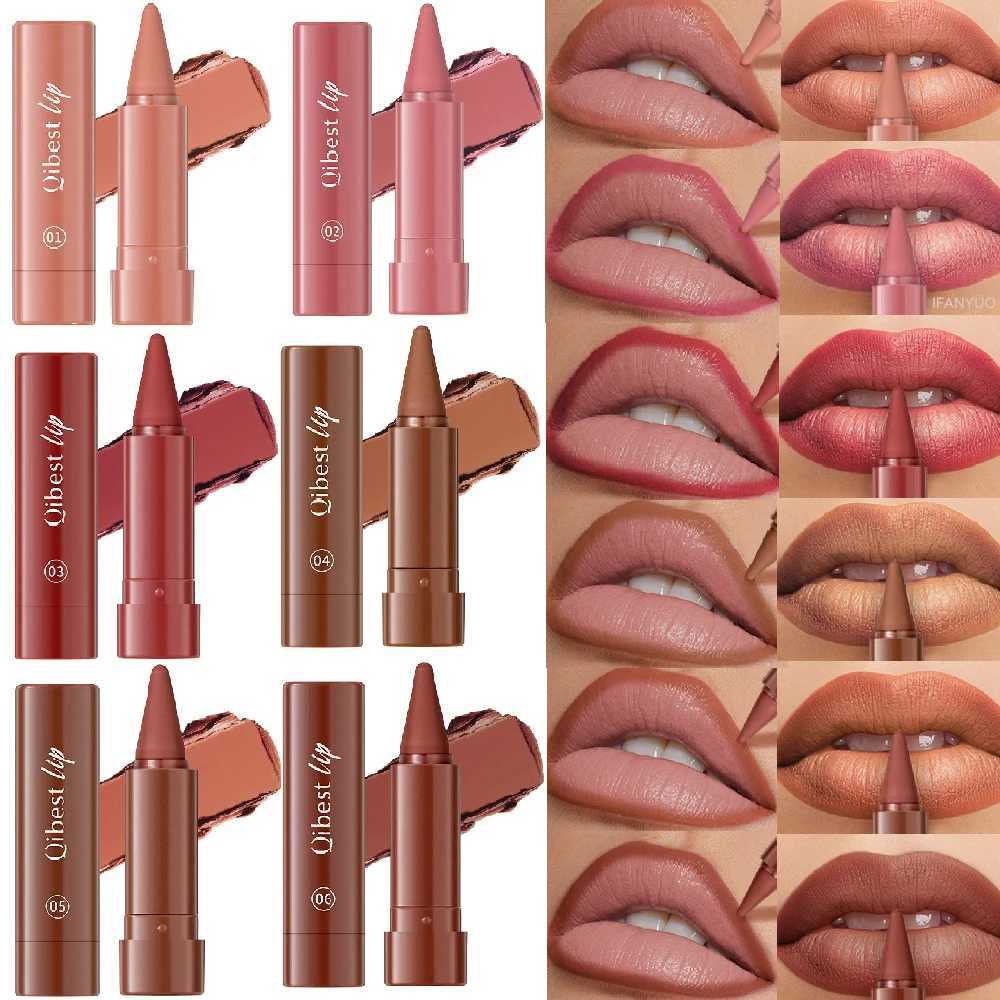Velvet Matte Dark Brown Lipstick Twist Up Lip Liner Waterproof Sexy Red Contouring Tint Lip Liner Crayon G250729