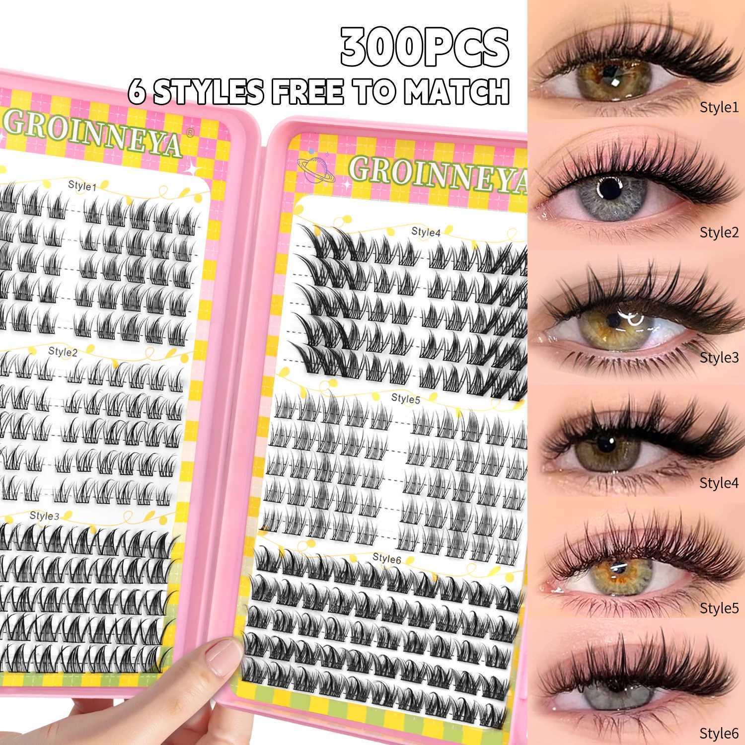 320 pcs Natural Eyelash Extension Cluster Lashes Volume Mixed Tray Lashes Cluster Natural Lashes Z250730