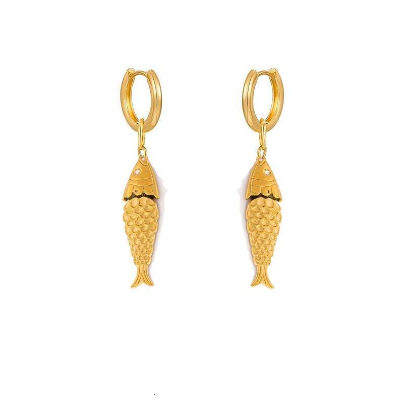 Stainless Steel Moving Shape Oil Drip Colorful Fish Scale with Rhinestone Hanging Pendant DIY Jewelry