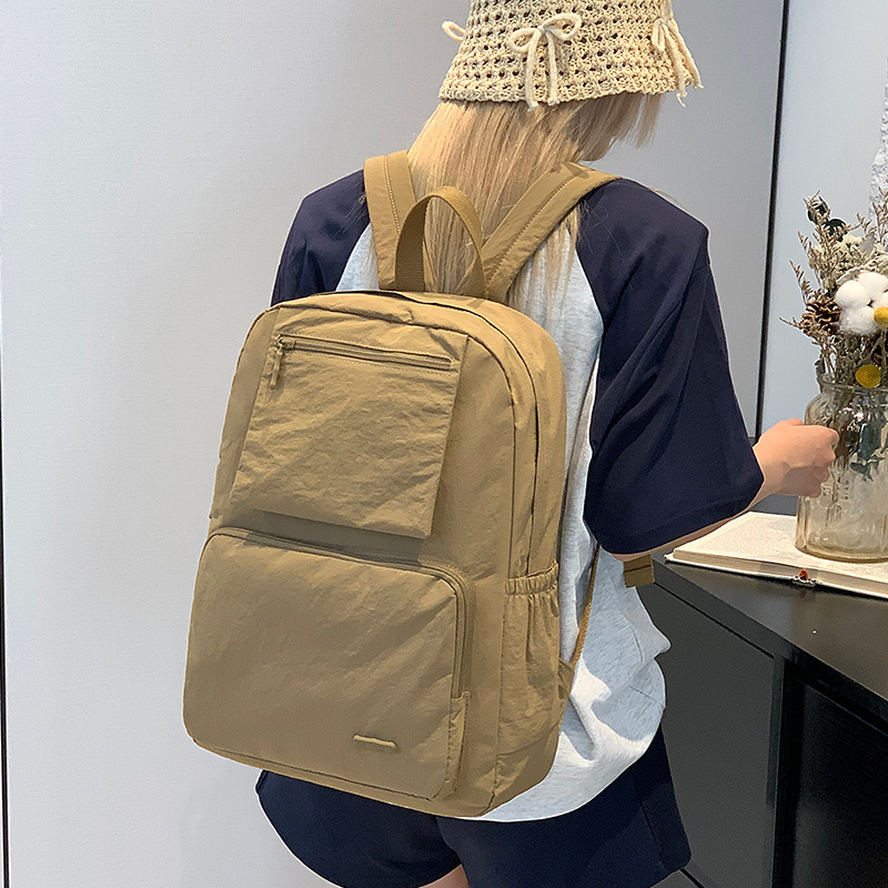 Colorful Fox Korean Version Women's Nylon Backpack Student Large Capacity Simple Casual Lightweight Commuting ddmymoon