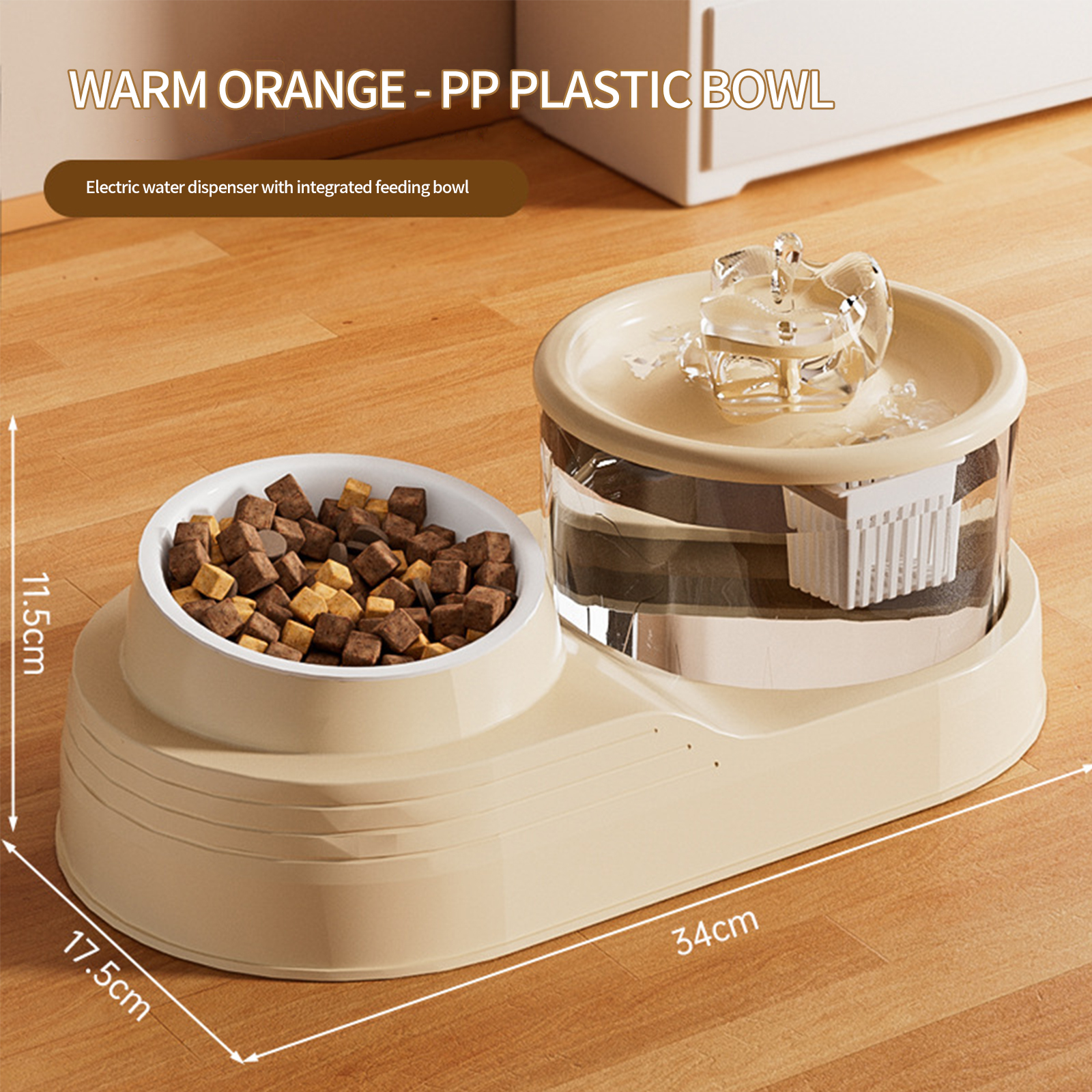 Cat water dispenser automatic circulation live water pet drinking water filtration flow neck protection feeding device source manufacturer's agen