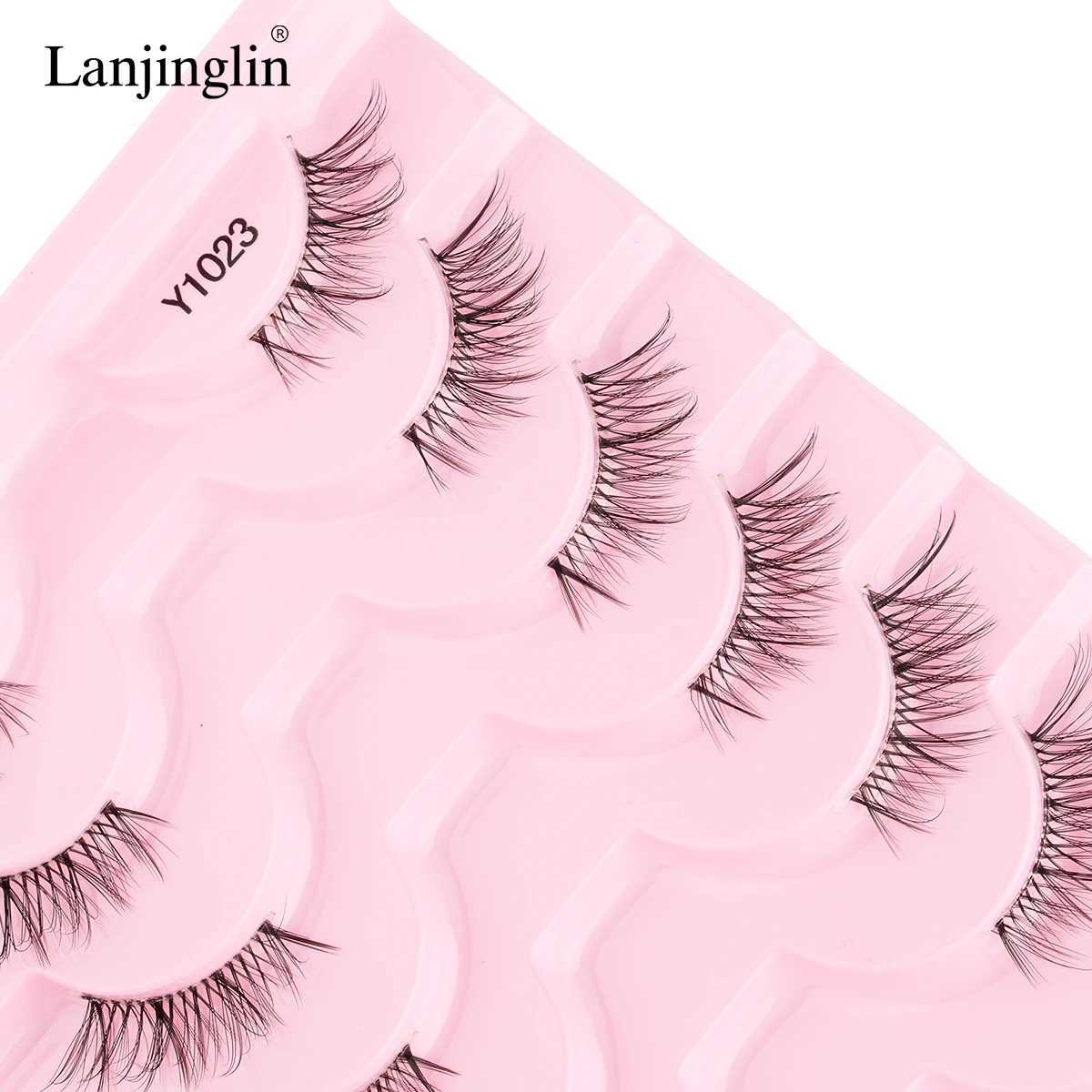 Fake Lashes 3/10 Pairs Half Lashes Cat Eye Natural Long Wispy 3D Mink Eyelashes Reusable Makeup Tool Faux Cils Makeup Eyelashes Z250730