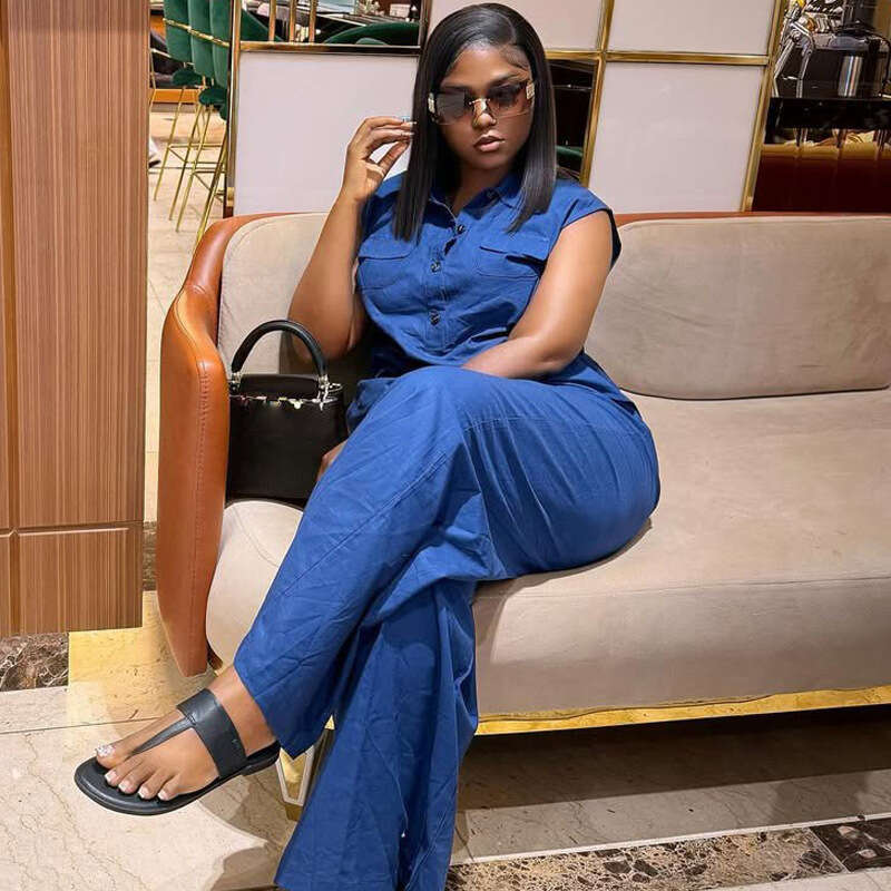 Women's Casual Stylish Vest Two-Piece Set High-Waisted Wide-Leg Pants New High-End Versatile Outfit B5