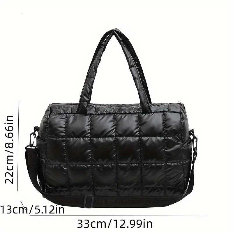 Quilted Solid Color Padded Travel Bag - Durable Portable Stylish - Perfect for Sports Work Daily Use Y250730