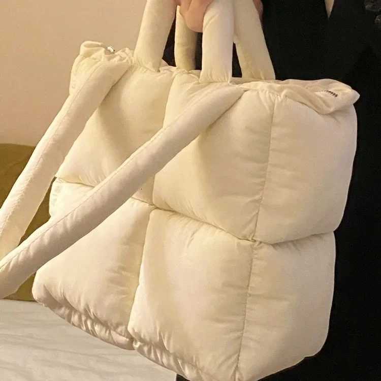 Feelargyll Wens High-End Soft Cott Large Capacity Tote Bag 2022 New Autumn/Winter Versatile Underarm Single Shoulder Bag Y250730