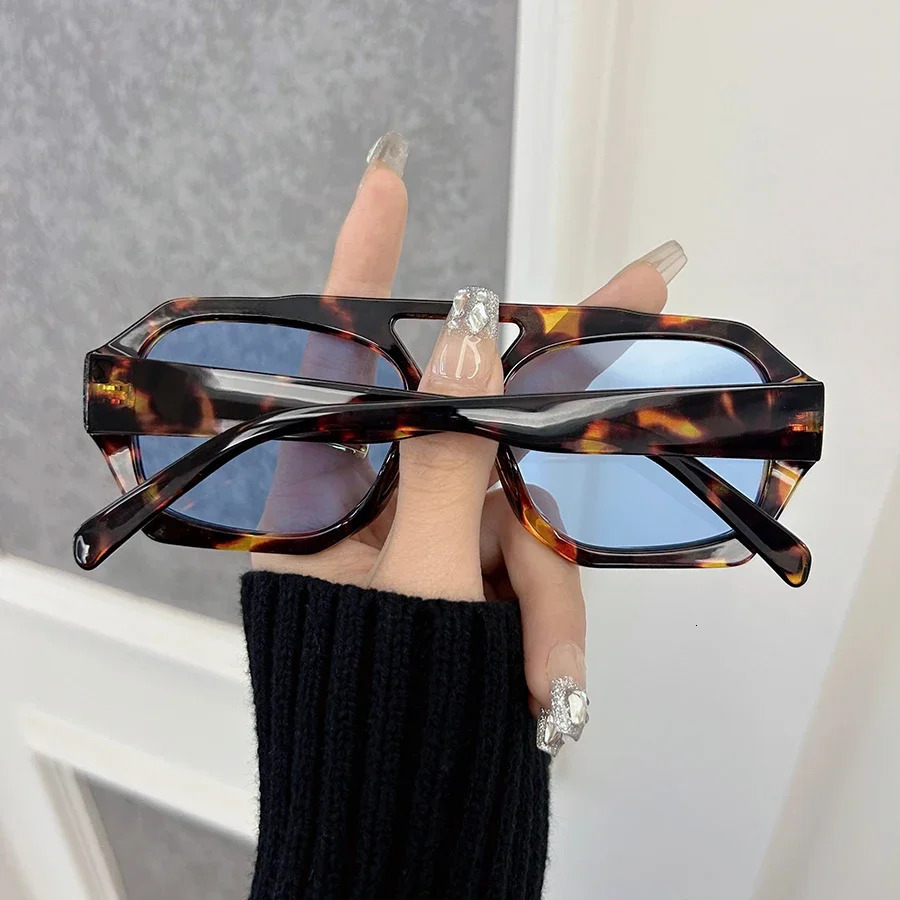 Square Sunglasse Fashion Leopard Frame Sun Glasses Female Vintage Outdoor Shades Oculos De Sol 250729