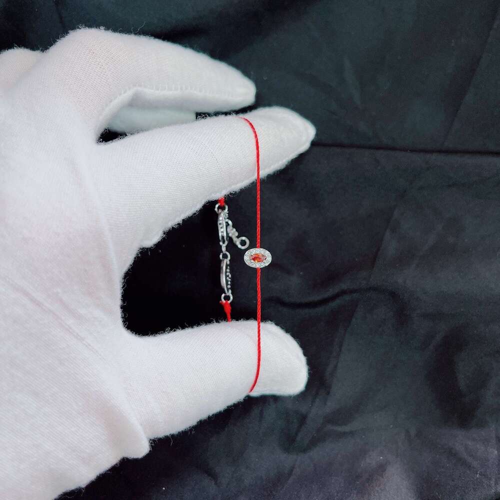 Ultra-fine Inlaid Dia Green Blue Woven Zodiac Year Niche Light New Chinese Style High Appearance Red Bracelet