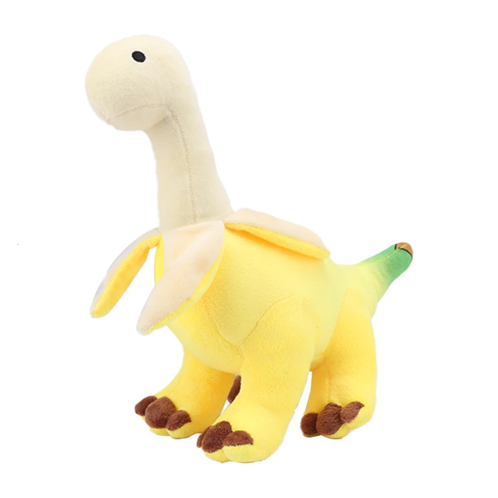 Cute Plush Toys Soft Stuffed Dragon Animals Peeled Banana Brontosaurus Toy Kawaii Gift for Kids 250729 XJ260303