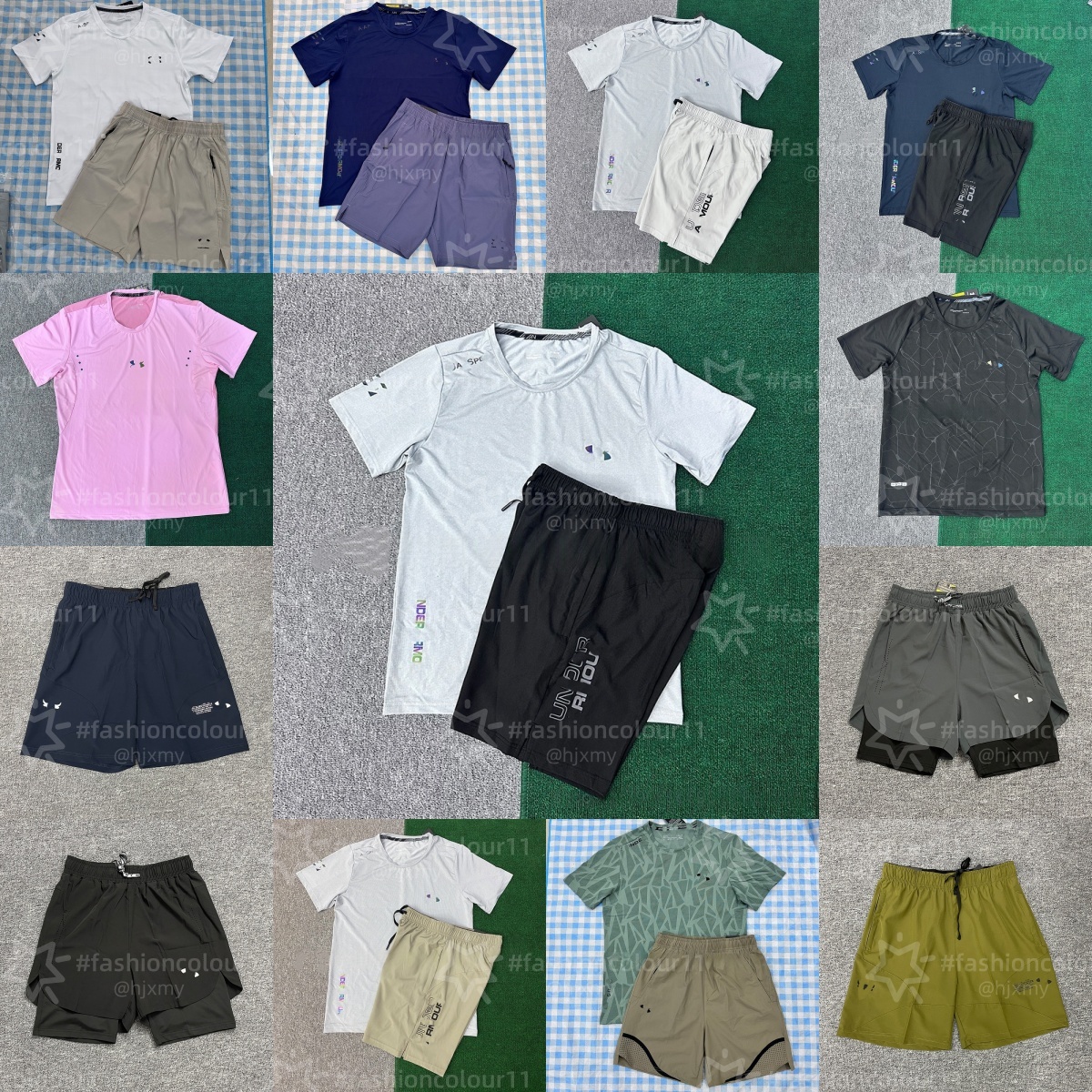 Under Amour Tracksuit T Shirt Tracksuits Men's Sportwear Running Suit Brand Quick Drying Mens Training Casual Jogger Pants Set Sweatpants Under