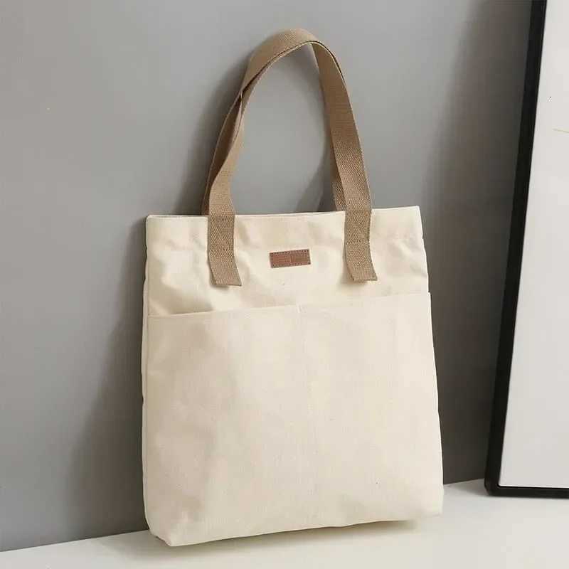 1Pcs Womens Tote Bag Canvas Sewing Thread Large Capacity Advanced Sense Handbag Convenient Practical Females Commuter Bag G250729