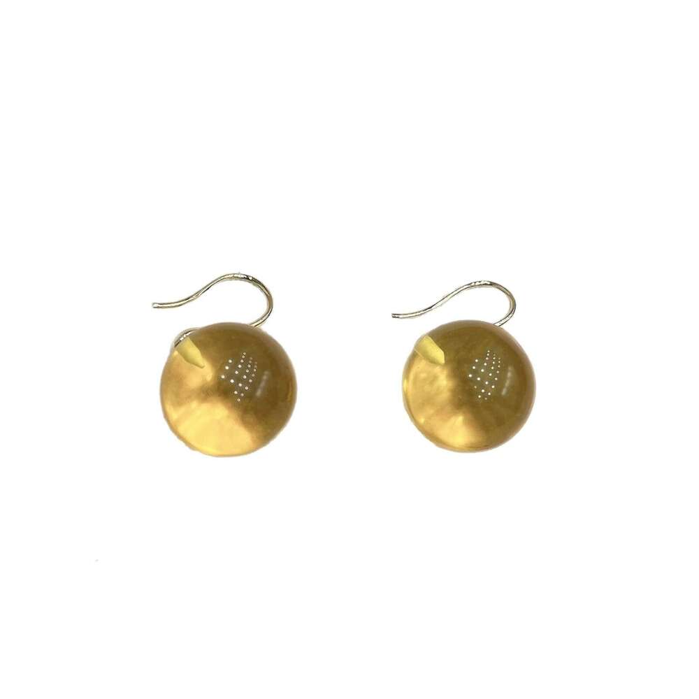 TikTok Same Style Lantern-Shaped for Lantern Festival, Gold Round Earrings, Fashionable and Unique 2025 Spring New Earrings 60b