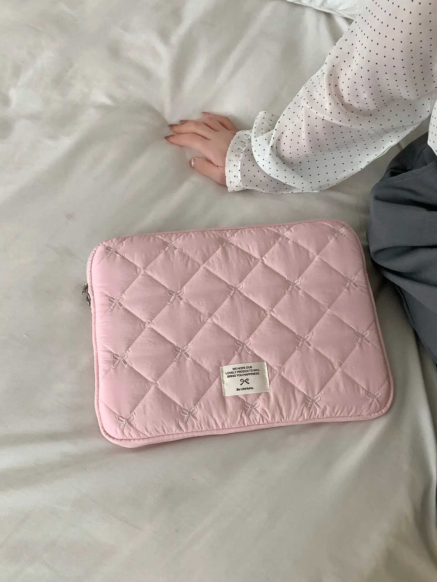 11/13/14/15/15.6 Inch Bow Laptop Sleeve Lightweight Soft Tablet Sleeve Case Shockproof Computer Bag for Book/iPad/Samsung y250730