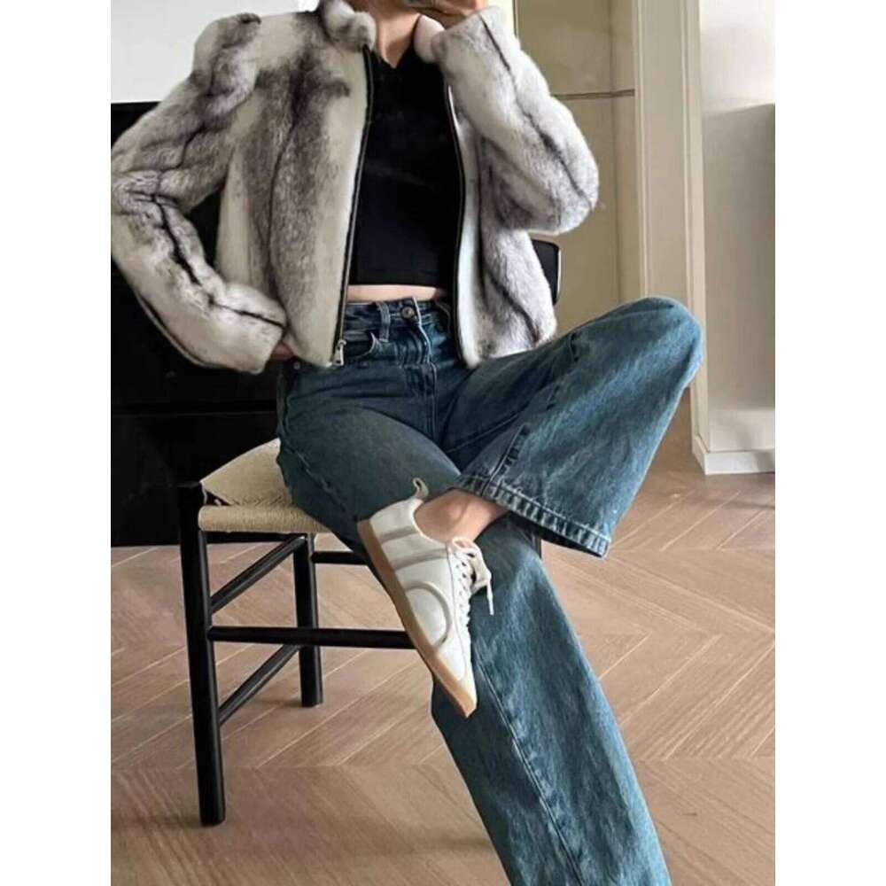 2024 New Fashion Mink Thickened Furry Short Faux Coat Women Synthetic Fur Jacket Winter Clothes