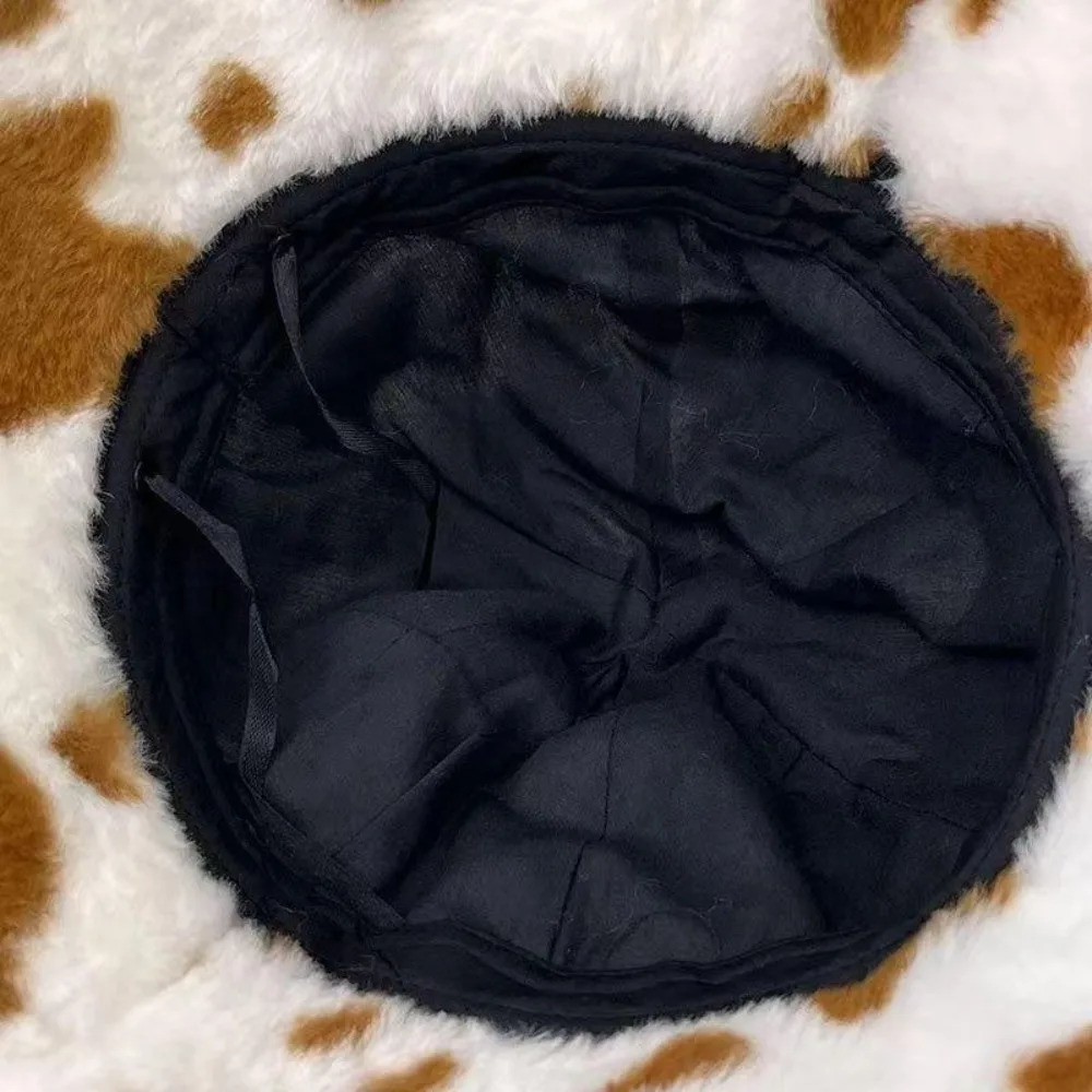 Fashion Faux Fur Fuzzy Bucket Hat Casual Hip Hop Fluffy Warm Hat Unisex Keep Warm Warmer Bonnet for Women Men 250724