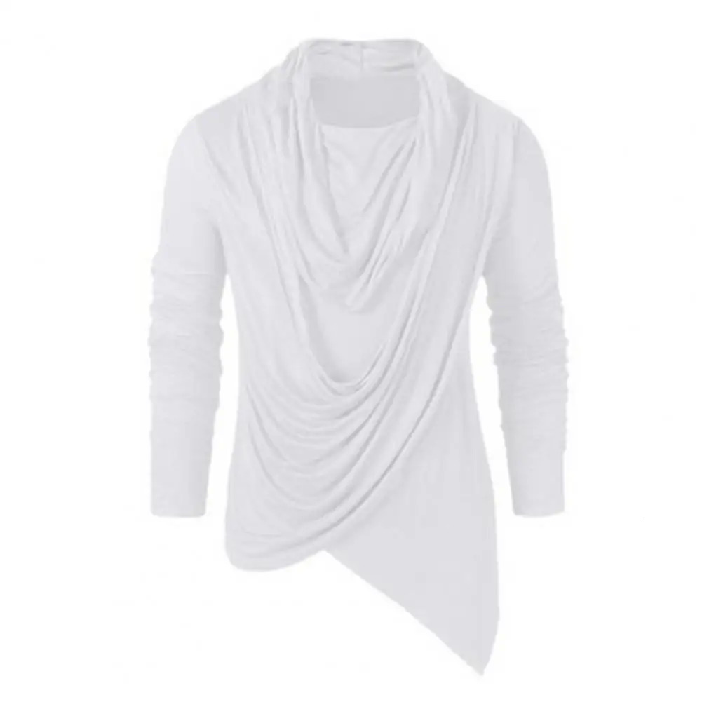 Men Pullover Asymmetrical Punk Hip Hop Zipper Hoodie Gothic Streetwear Harajuku Nightclub Stage Hooded Cloak Sweatshirt Male 250729