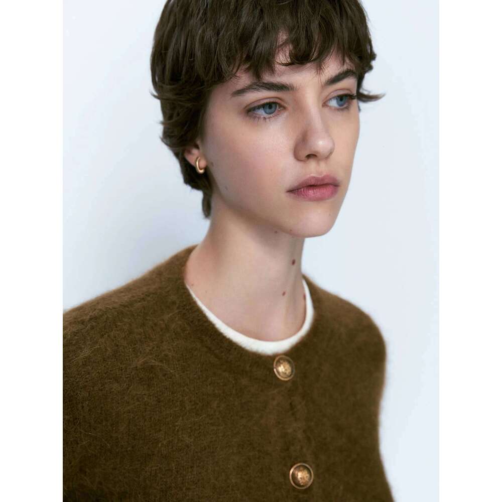 Ethereal MD 2025 Massidutti Spring New Style Of Ladies Casual All Fit Temperament Soft Waxy Texture Knit Sweater Cardigan 250728