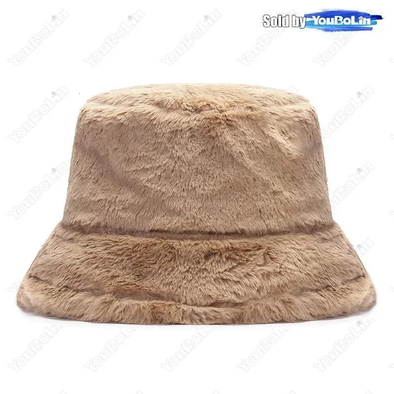 Style Womens Plush Fisherman Hat Autumn and Winter Thick Warm Fur Bucket Hat Fashionable All-match Leopard Hat 250724