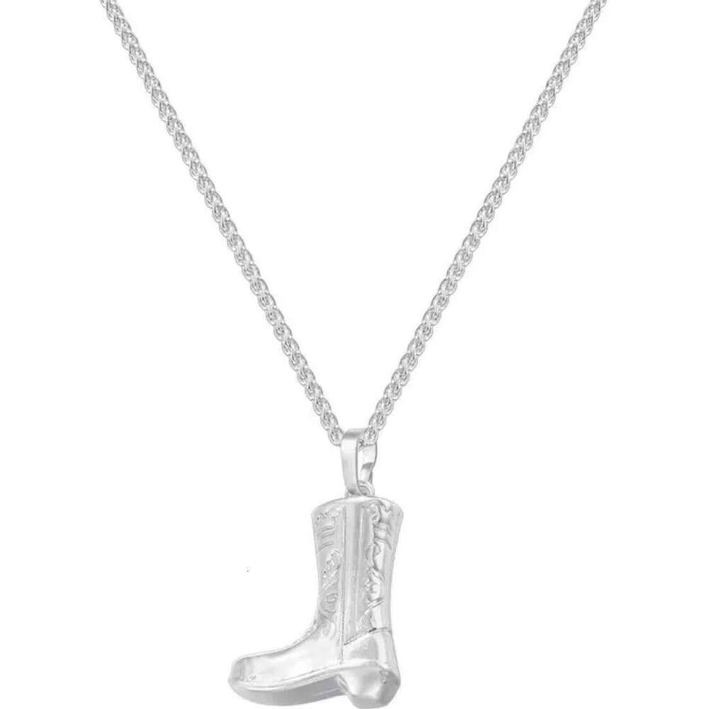 Boots Western Cowboy Elements Shoe Pendant Necklace for Women Fashion