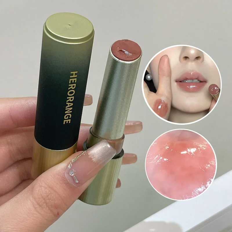 Punk Jelly Lipstick Mirror Lipgloss Chocolate Brown Moisturizing Smoky Lipsticks Non-stick Cup Not Easy To Fade Lip Tint Makeup G250728