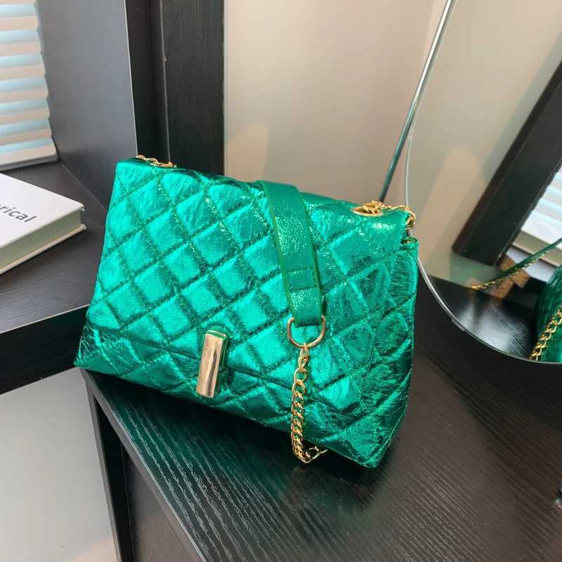 2024 PU Leather Shoulder Bag Chic Glitter Design Tote Handbag Sparkly Y2K Cell Phone Bag Fem Crossbody Cutting Bag Y250730