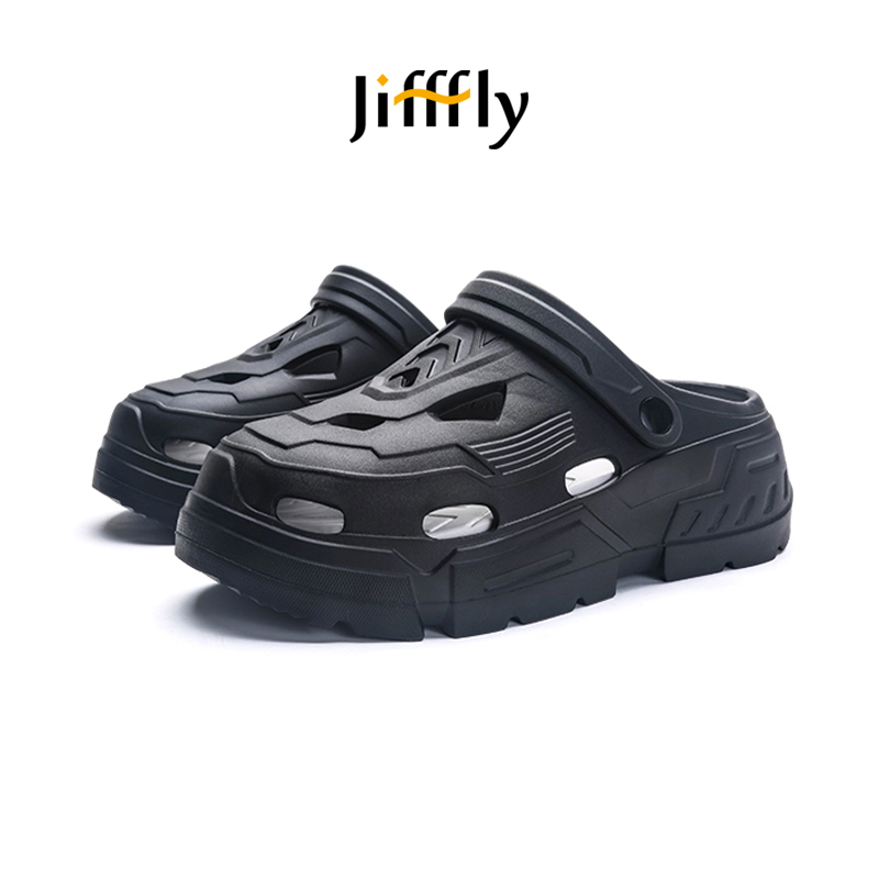 Jifffly Men's Summer Outdoor Slippers - Non-Slip Durable Canvas Flip Flops for Beach