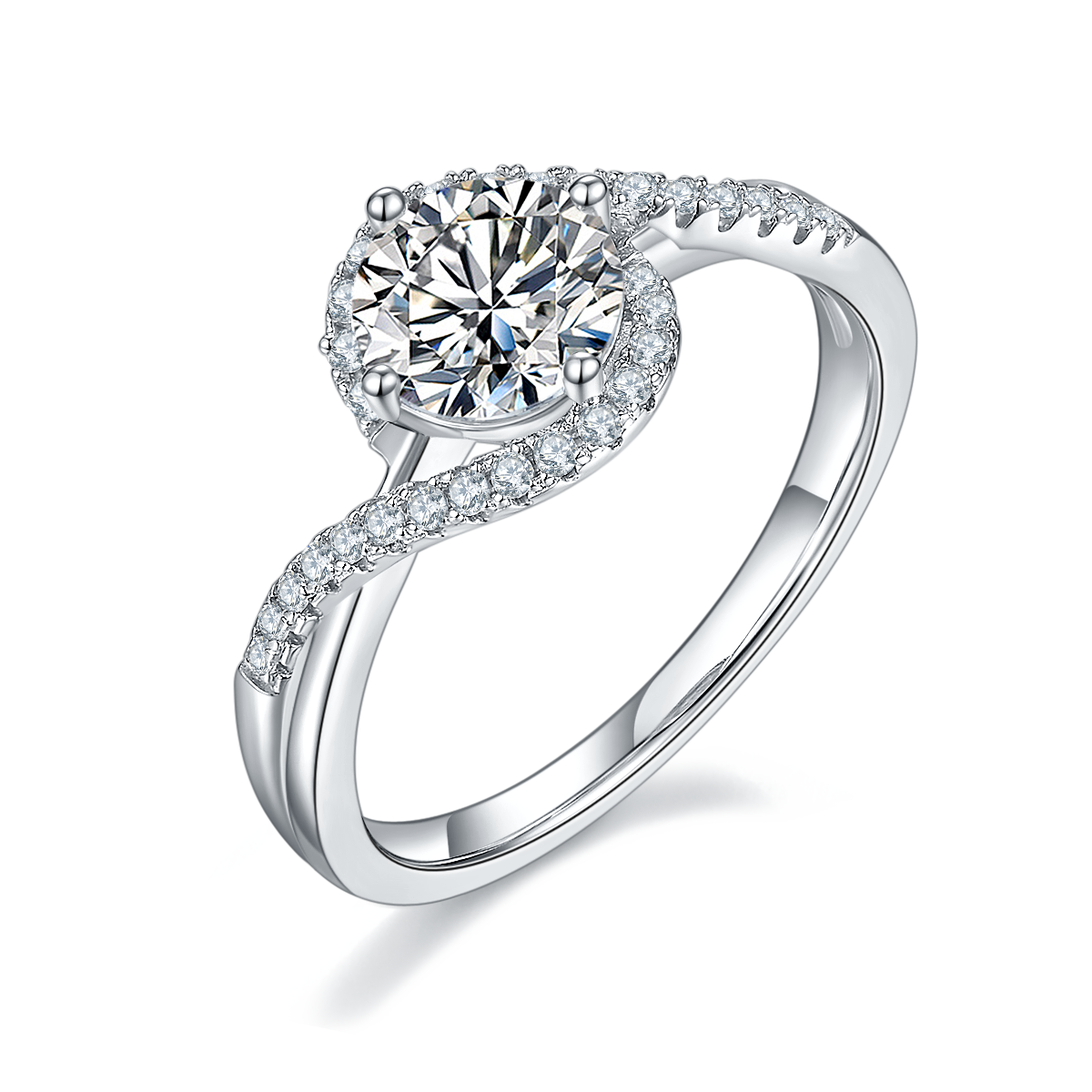 Classic Round Cutting 1ct DEF VS1 HPHT CVD Lab Grown Diamond Real Solid 14K Gold Fancy Ring for Women Lady IGI Certificate