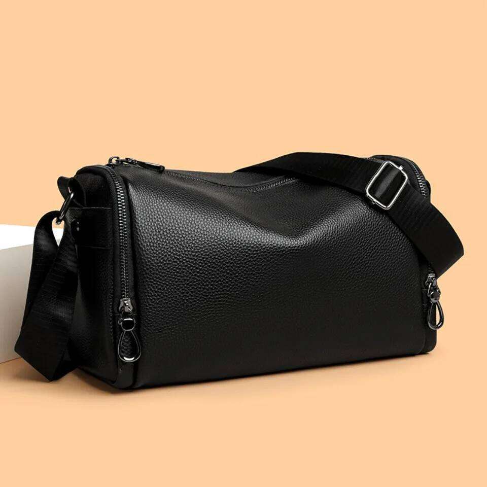 100% Genuine Cowhide Leather Handbags Large Capacity Men's Messenger Shoulder Bags For Man Travel Top-Notch Male Crossbody Bag