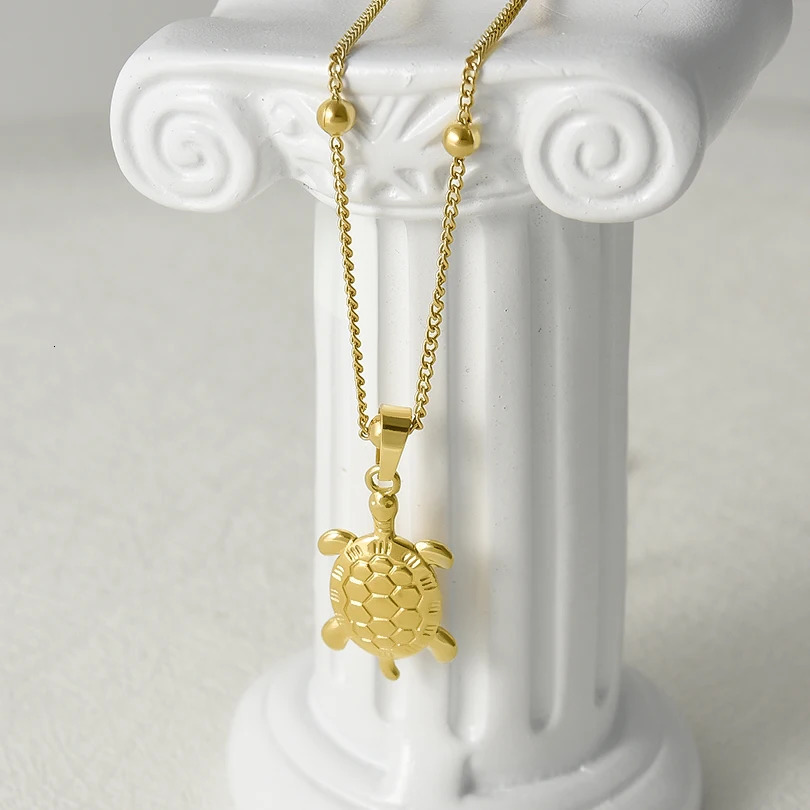 1Pc Temperament Fashion Summer Beach Blue Marine Life Sea Horse Shell Turtle Mini Fish Bead Necklace Classic Clavicle Chain 250716