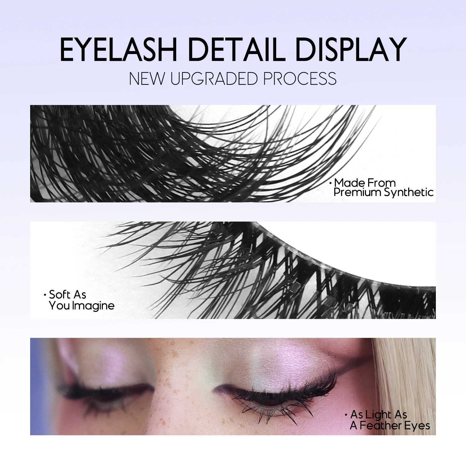 RINNEYA Half Eyelashes Natural Cat Eye Lashes Soft Wispy Clear Band Lashes With Winged Ends For Extended Eye Look Makeup Z250730
