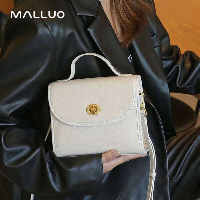 Luxury designer niche women's cow leather single shoulder fashion retro small square portable casual messenger bag