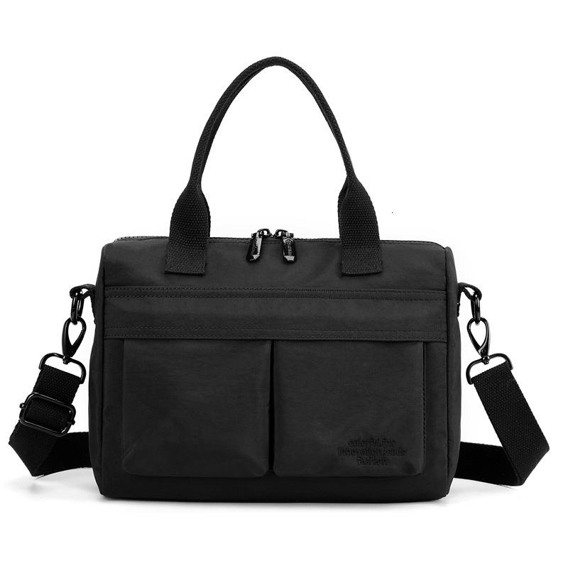 Colorful Fox2025 New Nylon Water-Resistant Handheld Briefcase Single Shoulder Crossbody Women Multi-Compartment Tote Bag ddmymoon