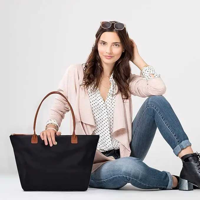 GM LIKKIE Shoulder Bag for Women Nylon Top Handle Foldable Weekend Hobo Handbag Y250729