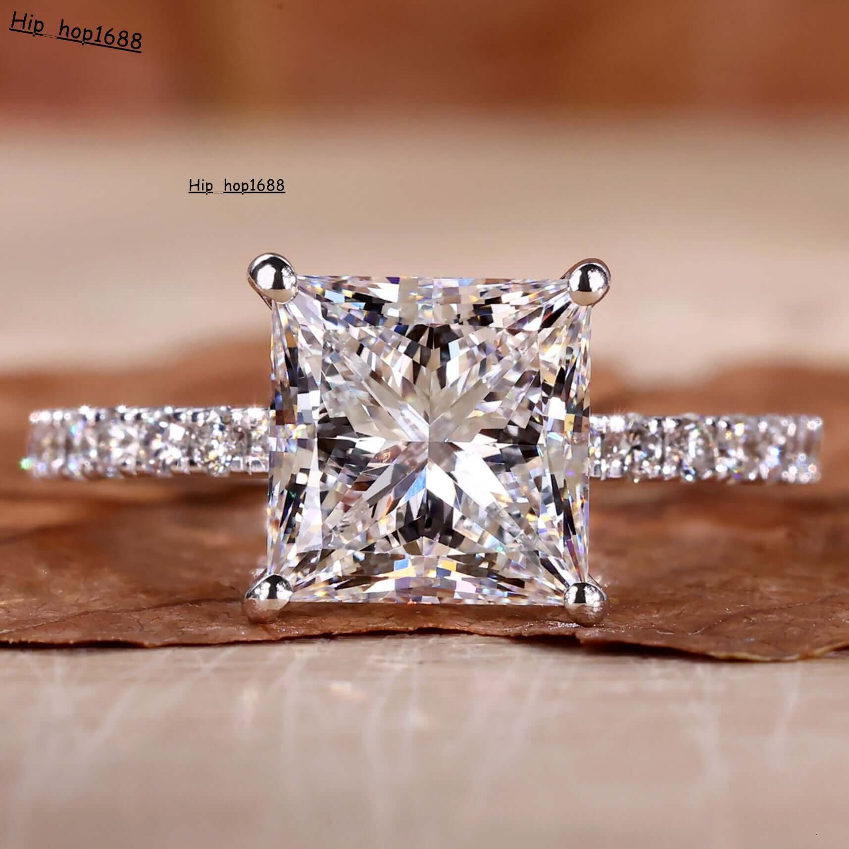 Fine Vvs Moissanite Engagement Rings Women 925 Silver 10K 14K 18K Solid Gold Diamond Emerald Radiant Oval Cut Gold Ring
