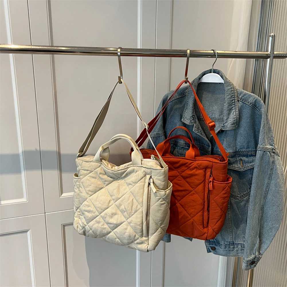 Quilted Tote Bag for Wen Puffer Hobo Handbag Luxury Design Quilted Padding Shoulder Bag Nylon Shoulder Bags Large Capacity Bag Y250730