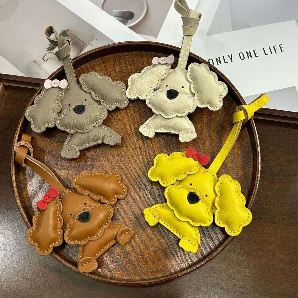 Teddy Dog Bag Niche Decoration Cute Cartoon Puppy Backpack New Car Keychain Pendant