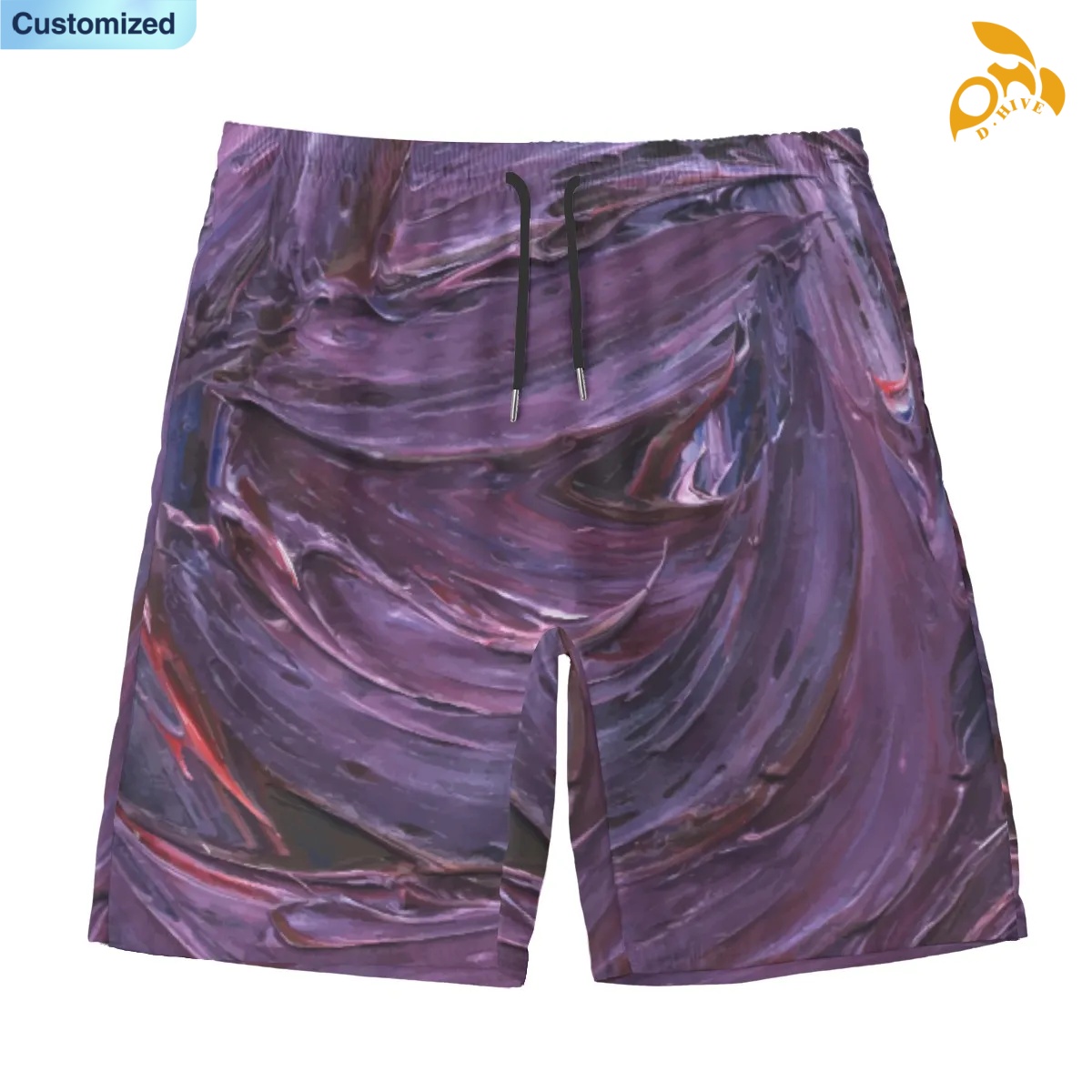 free shipping designer of customized Full-body printed men's beach shorts with lining with exquisite patterns from US