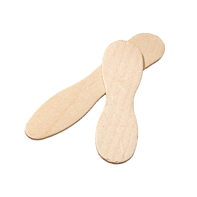 Single-use Frozen Popsicle Spoons for Ice Cream & Yogurt natural wood-Separately packaged