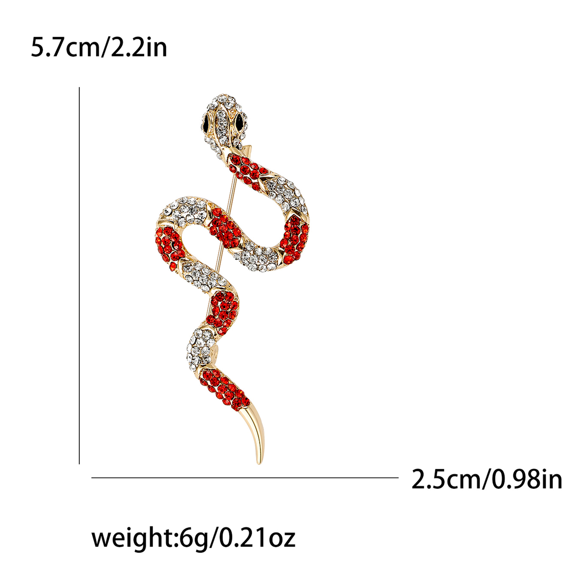 Silver Tone Rhinestone - Encrusted Snake Brooch Elegant Party Jewelry And Gift For Her High Quality And Stylish Jewelry