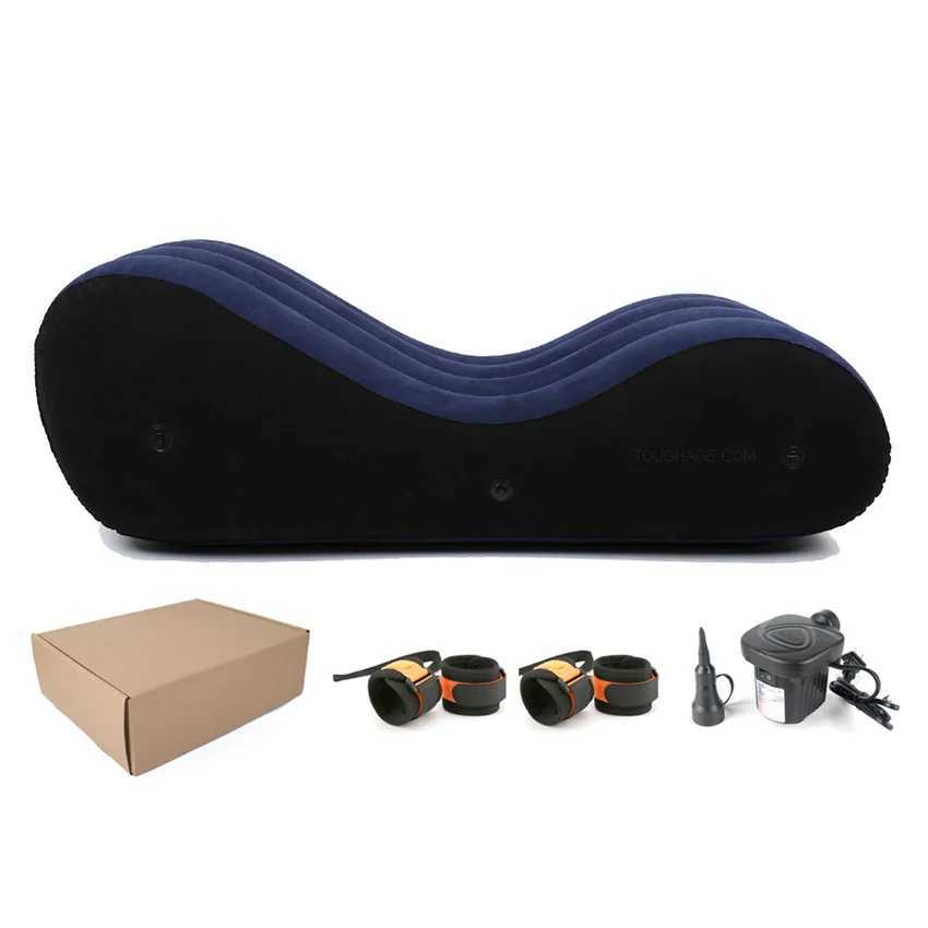 Inflatable Sofa Bed Love Position Aid Sitting Wedge S-shaped Air Cushion Husband Wife Pillow Chaise Lounger Sex Furniture Shop 250715