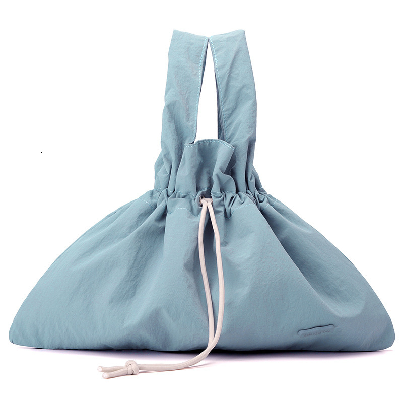 Colorful Fox New Women's Artistic Pastoral Handbag Solid Color Drawstring Commuter Bag ddmymoon