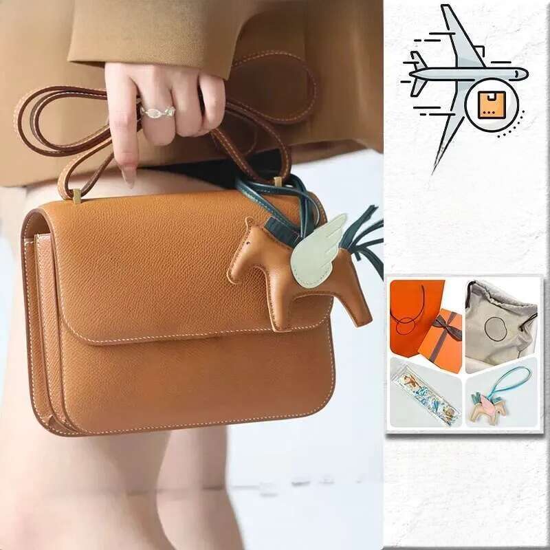 Designer Women Houlder Crobody Handbag Handmade Gold Ier Hardware Daily Outfit Bag