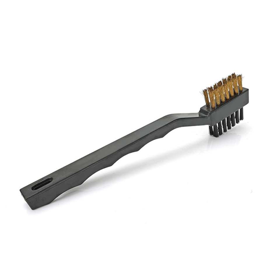 Mini Dual-Sided Golf Club Cleaning Tool, Brass and Steel Wire Brush for Rust & Dirt Removal from Grooves, Clubface, and Irons, Portable Care Tool MO-A