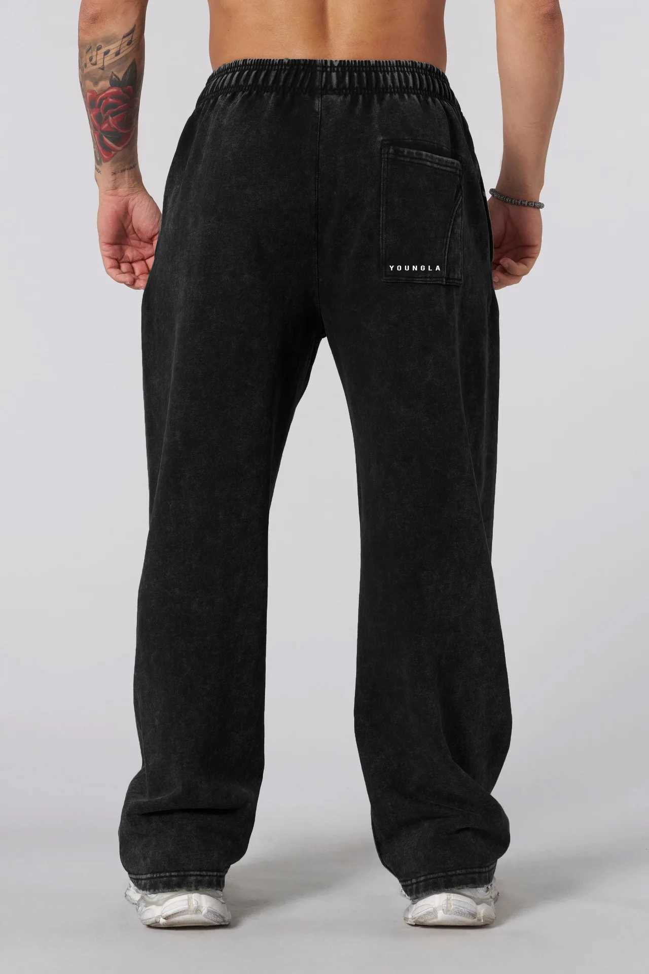 Style New Mens Sports Pants Jogging Exercise Muscle Fitness Casual Pants Loose Straight Leg Pants R250729