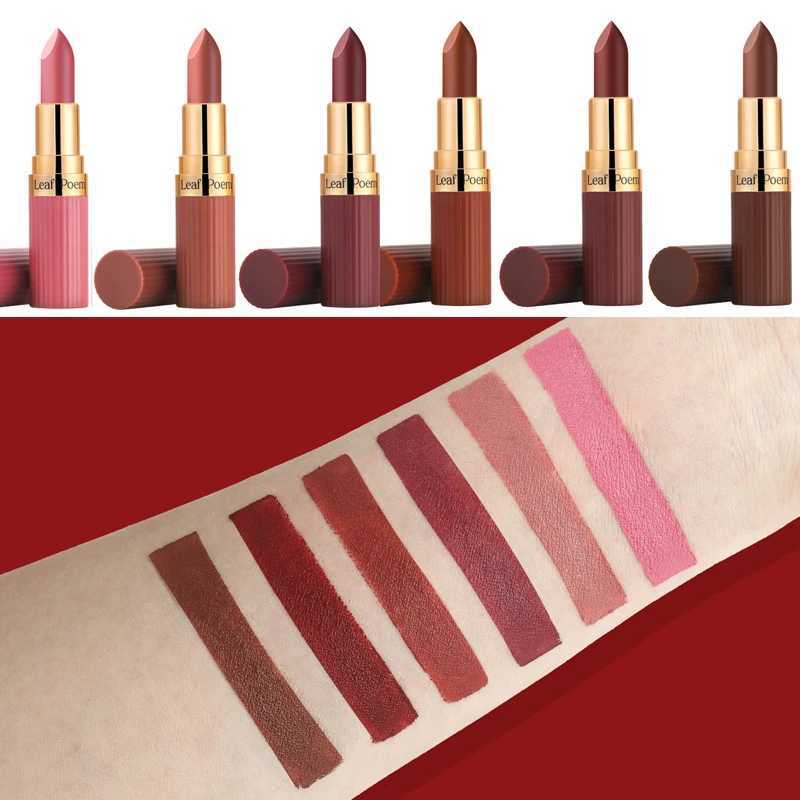 6 Color Matte Lipstick Velvet Dark Brown Lip Gloss Waterproof Lasting Pigments Makeup Nude Coffee Lip Stick Lips Makeup Cosmetic G250729