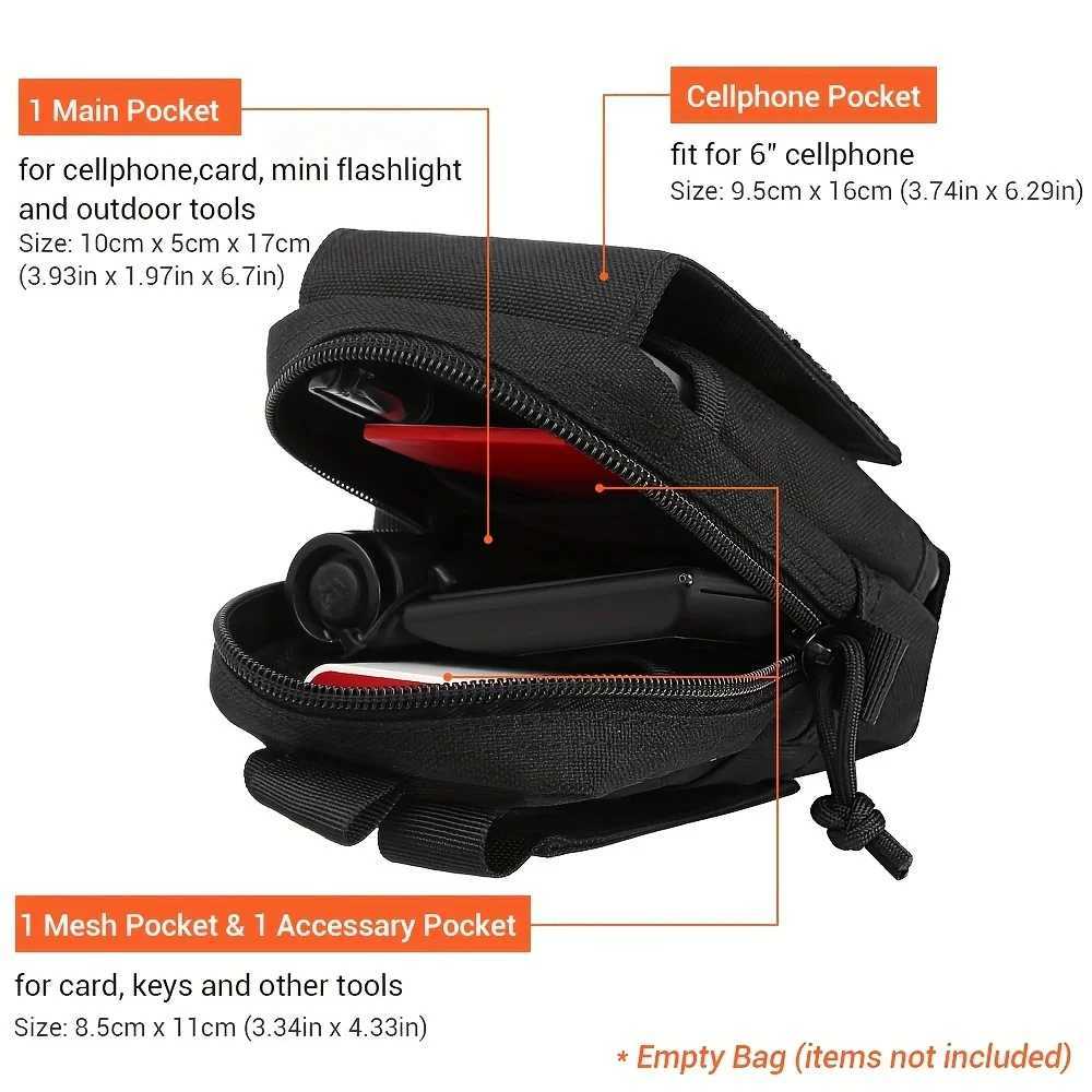Waist Bag EDC Tool Bag Vest Pouch Mobile Phone Bag Waterproof Sport Hunting Belt Travel Tools R250729